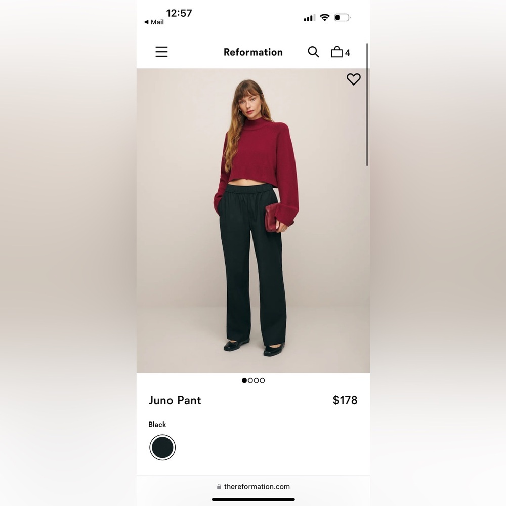 NWT reformation Juno pants
